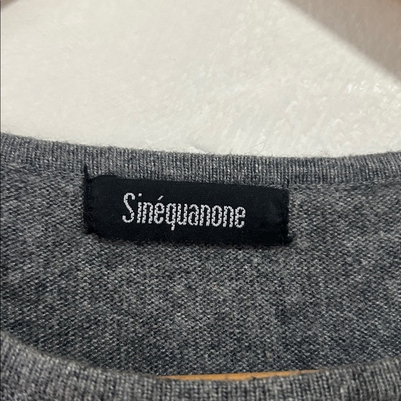 Sinequanone wool button and bow-detail knitted tshirt size small - Picture 3 of 6